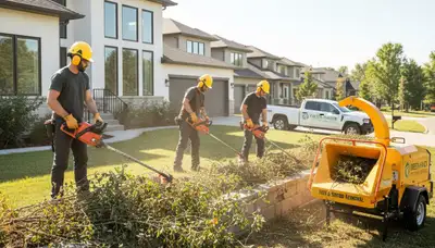 Professional shrub removal service in Fort Lauderdale, FL clearing overgrown and damaged bushes
