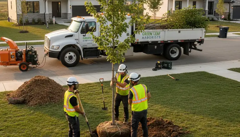 Arborists planting new trees in Fort Lauderdale FL for hurricane‑resistant landscaping