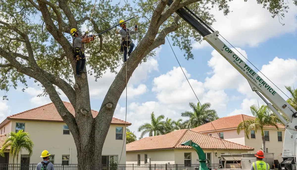 Professional tree removal service in Fort Lauderdale FL safely clearing residential property trees