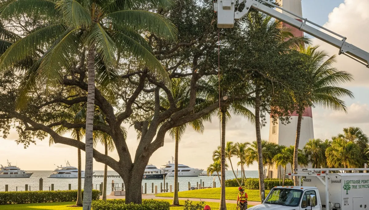 Professional tree removal service in Fort Lauderdale FL safely cutting and clearing large trees